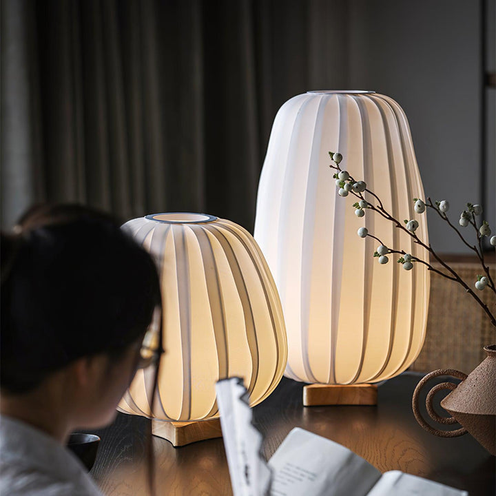Lampa Stołowa Minimalistyczna z Tkaniny