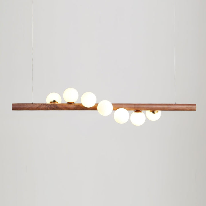 Skandynawska Lampa Wisząca z Drewna