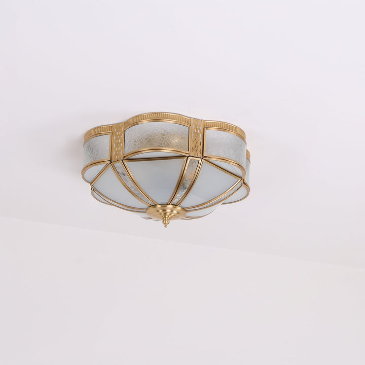 Kwiatowa Lampa Sufitowa z Mosiądzu