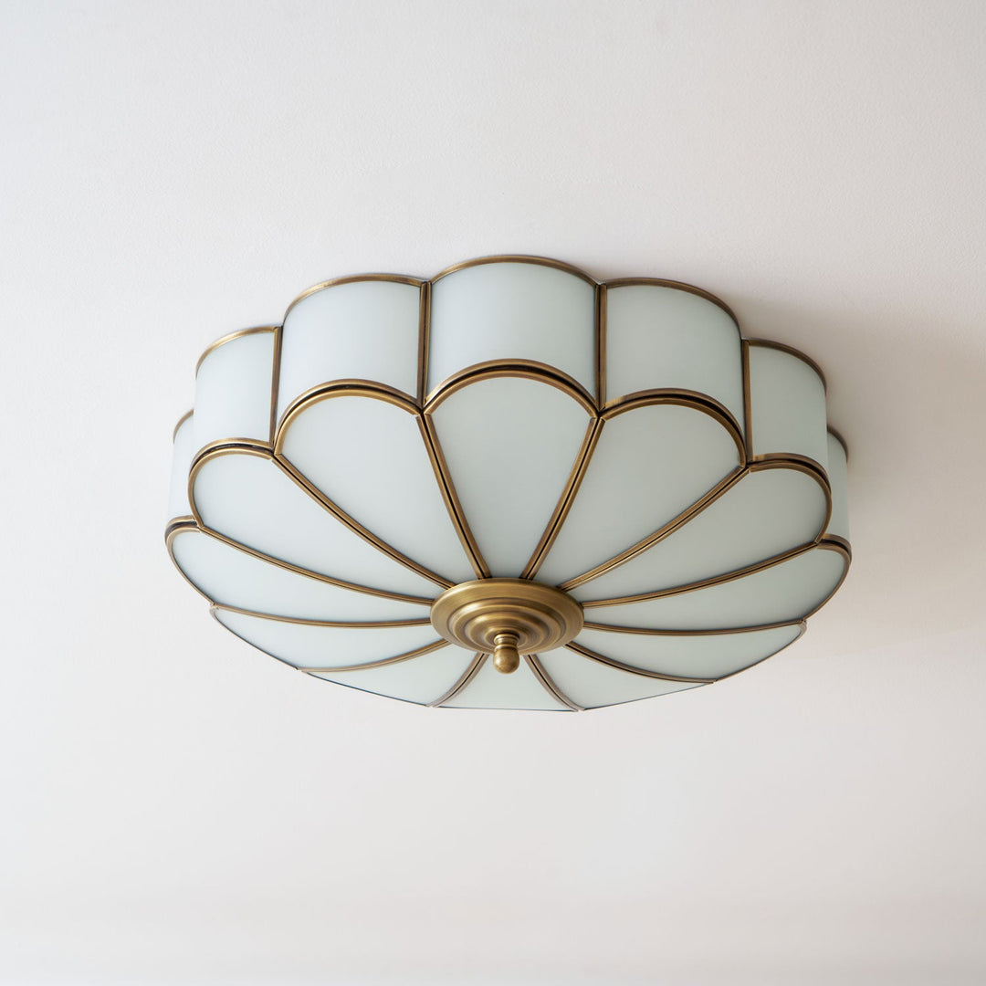 Lampa sufitowa wpuszczana w kształcie kwiatu ze szkła