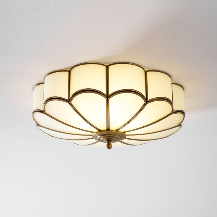 Lampa sufitowa wpuszczana w kształcie kwiatu ze szkła