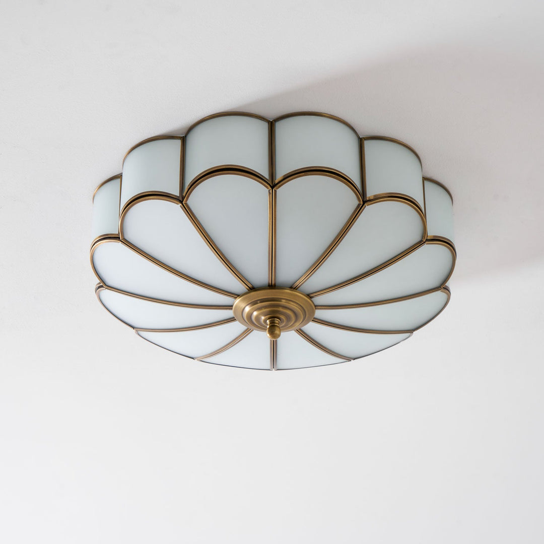 Lampa sufitowa wpuszczana w kształcie kwiatu ze szkła