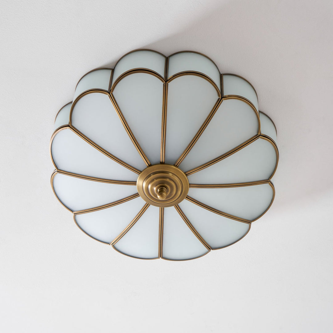 Lampa sufitowa wpuszczana w kształcie kwiatu ze szkła