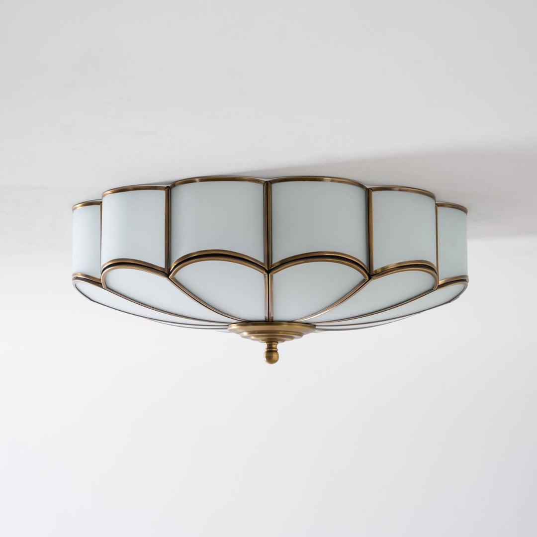 Lampa sufitowa wpuszczana w kształcie kwiatu ze szkła