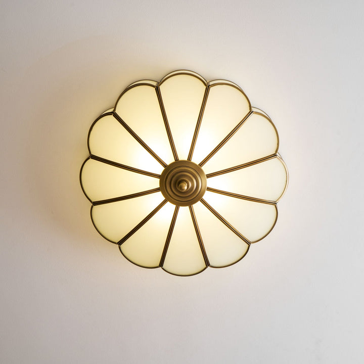 Lampa sufitowa wpuszczana w kształcie kwiatu ze szkła