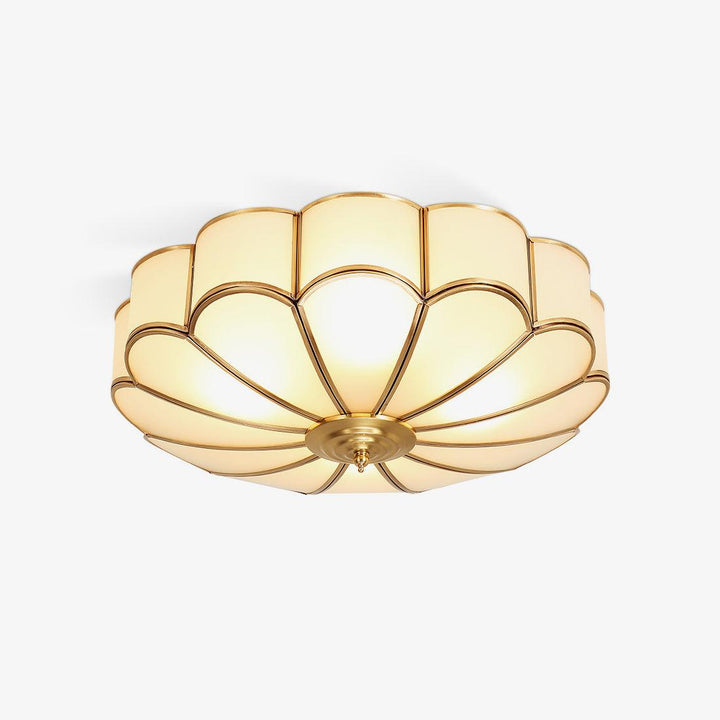 Lampa sufitowa wpuszczana w kształcie kwiatu ze szkła