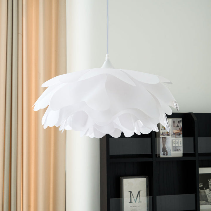 Lampa Wisząca w Kształcie Kwiatu, Biała
