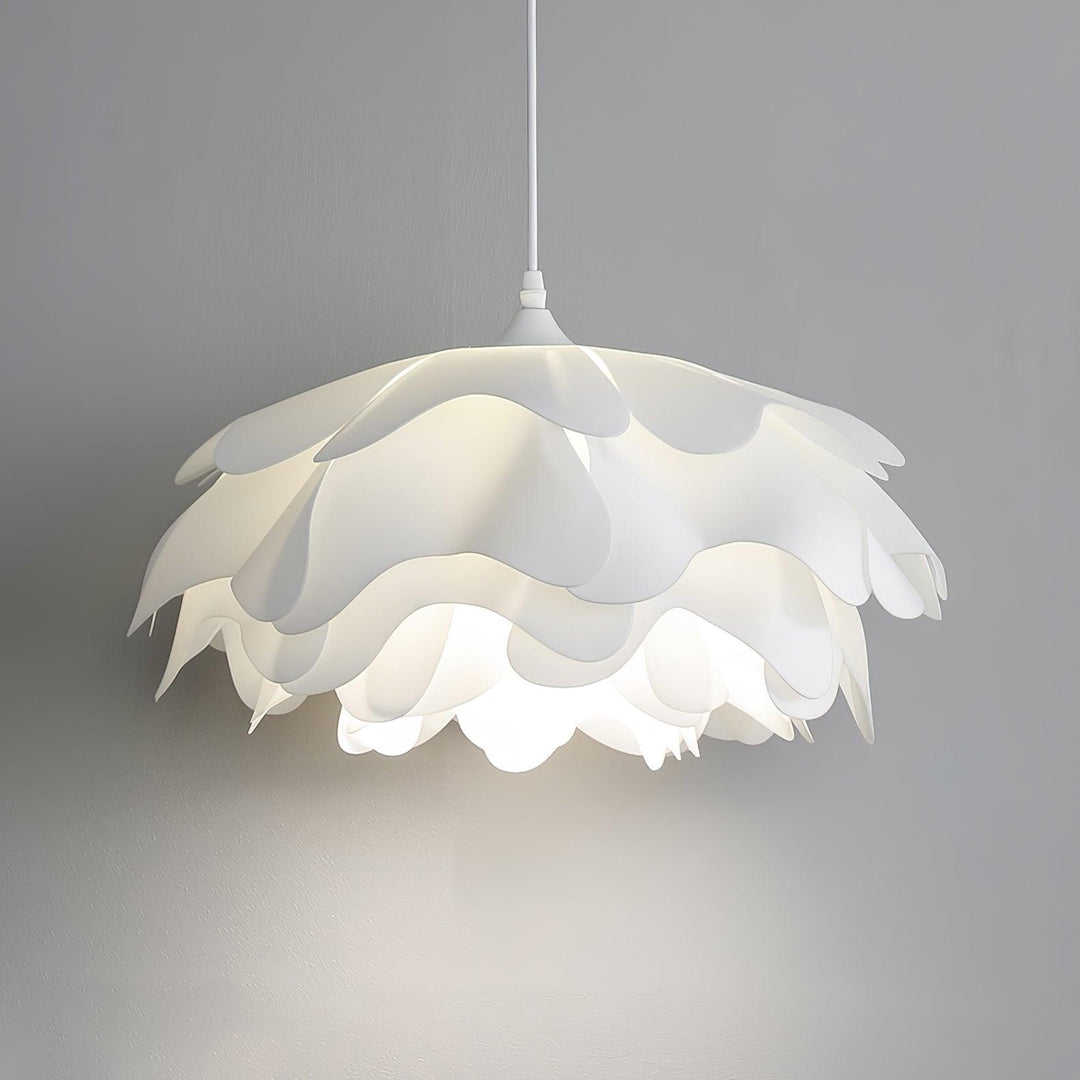 Lampa Wisząca w Kształcie Kwiatu, Biała