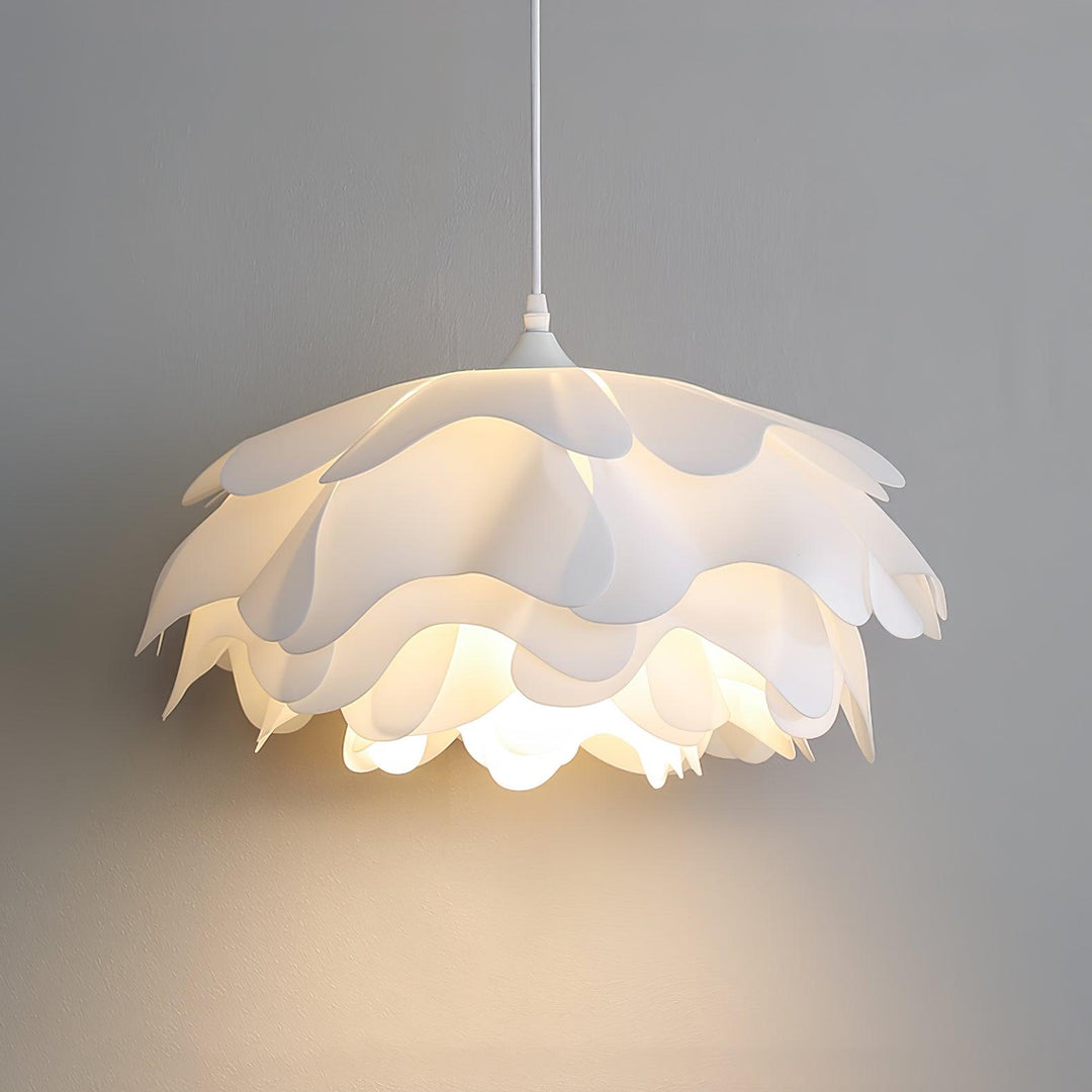 Lampa Wisząca w Kształcie Kwiatu, Biała
