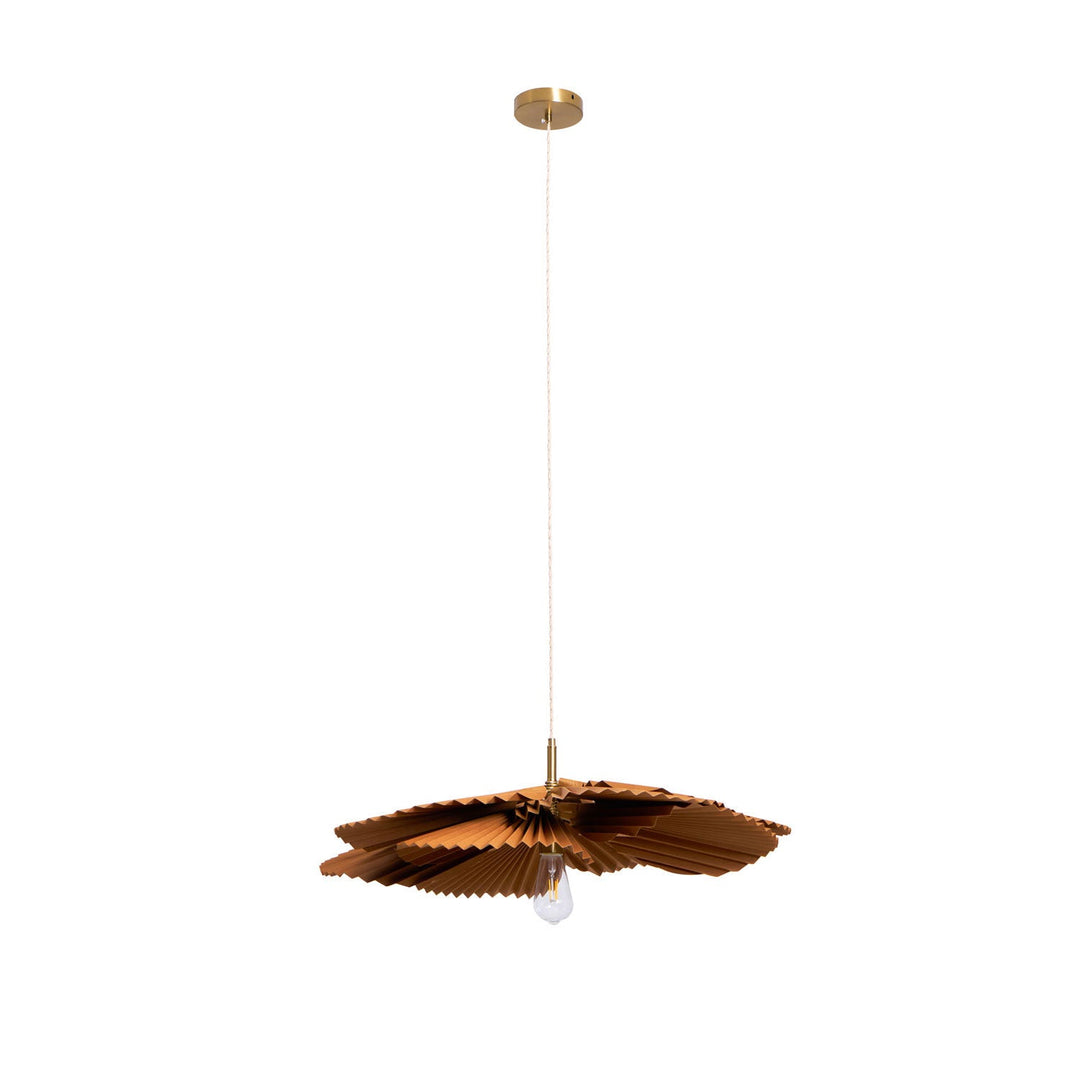 Lampa wisząca z liści lotosu w formie złożonej