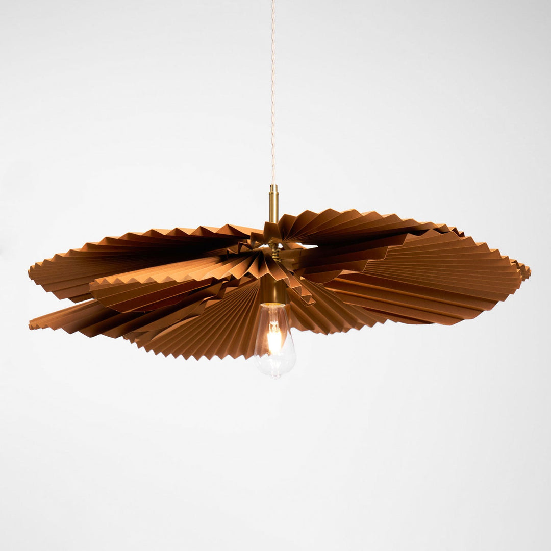 Lampa wisząca z liści lotosu w formie złożonej