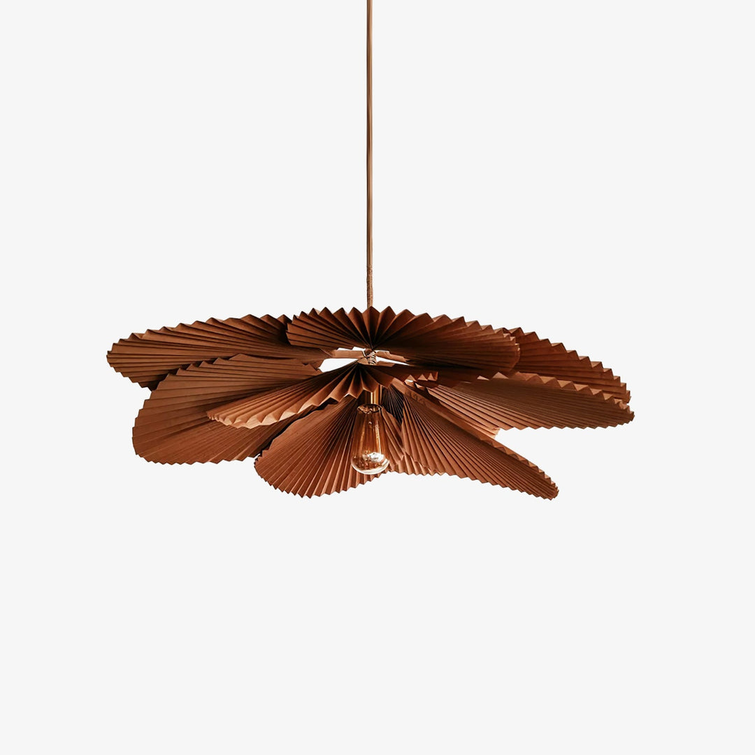 Lampa wisząca z liści lotosu w formie złożonej