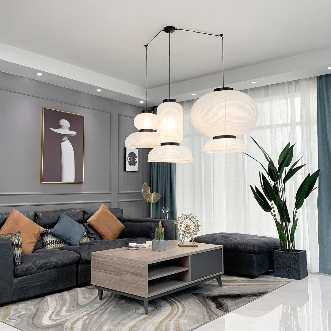 Lampa wisząca z papieru ryżowego Cocoon