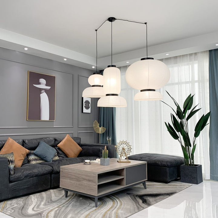 Lampa wisząca z papieru ryżowego Cocoon