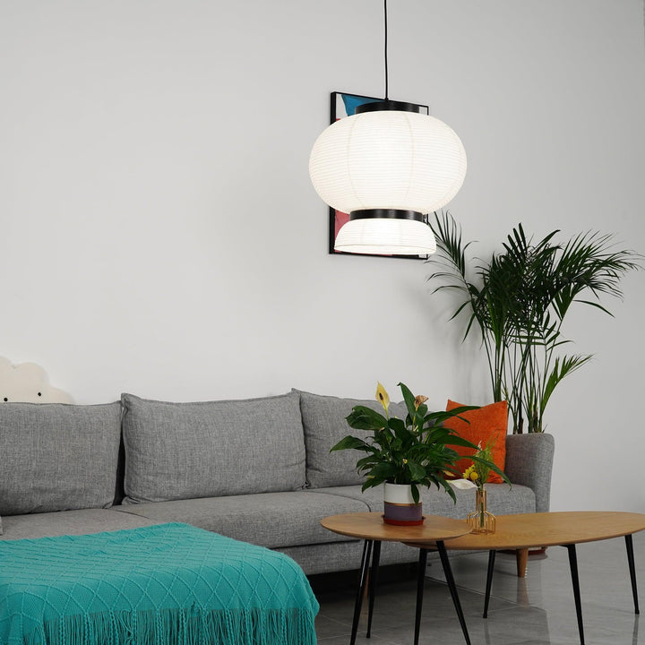 Lampa wisząca z papieru ryżowego Cocoon