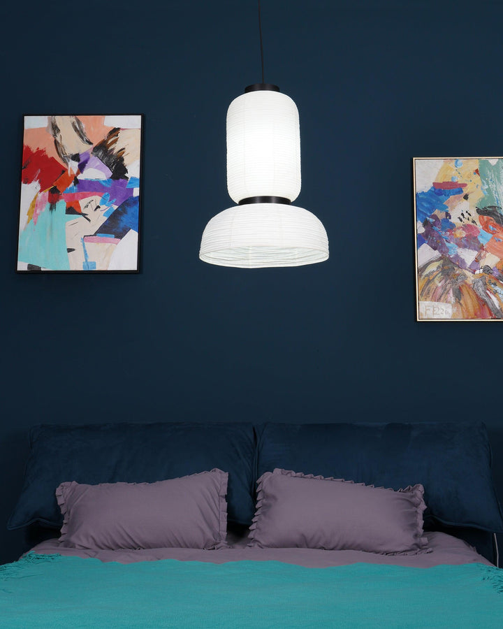 Lampa wisząca z papieru ryżowego Cocoon