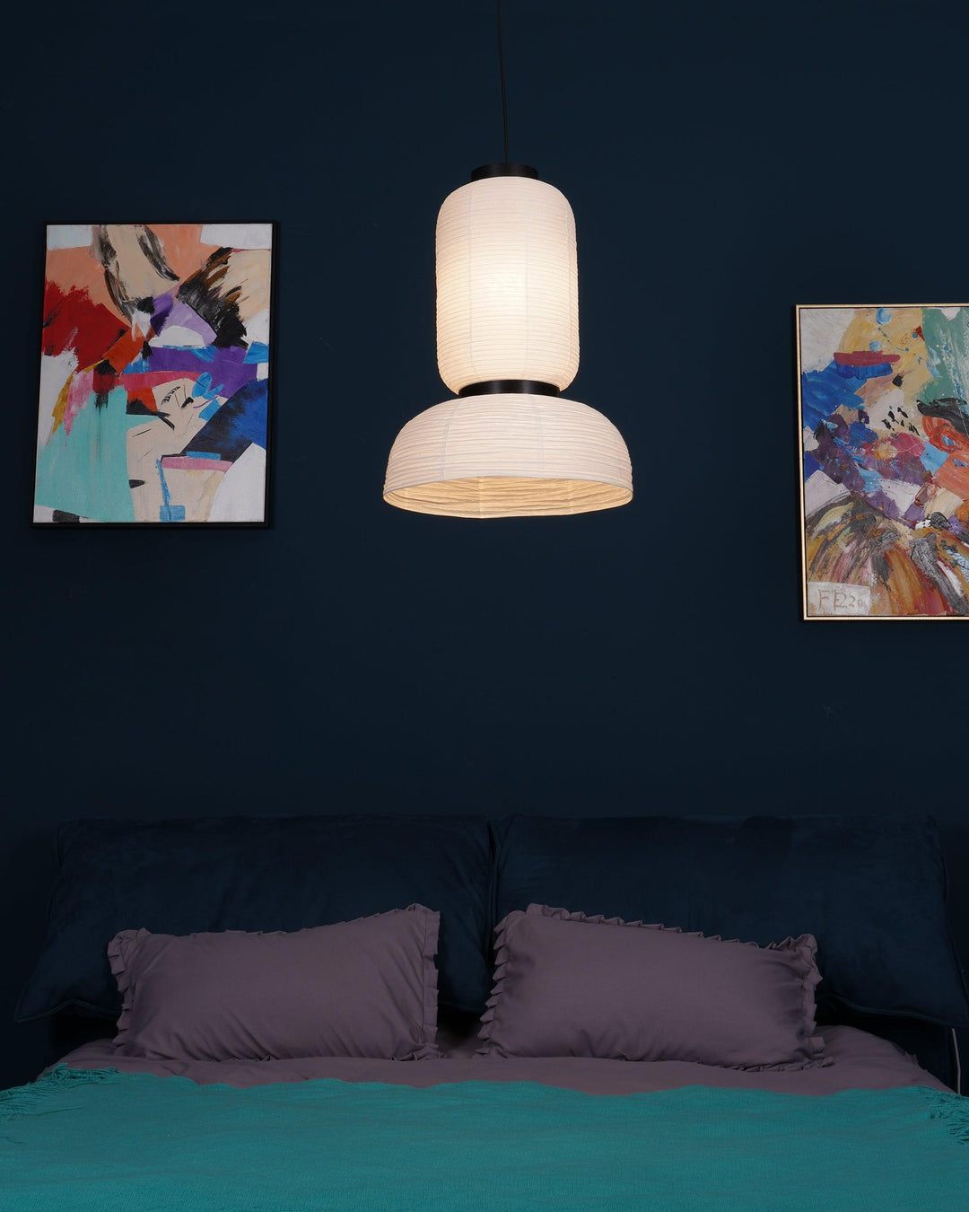 Lampa wisząca z papieru ryżowego Cocoon