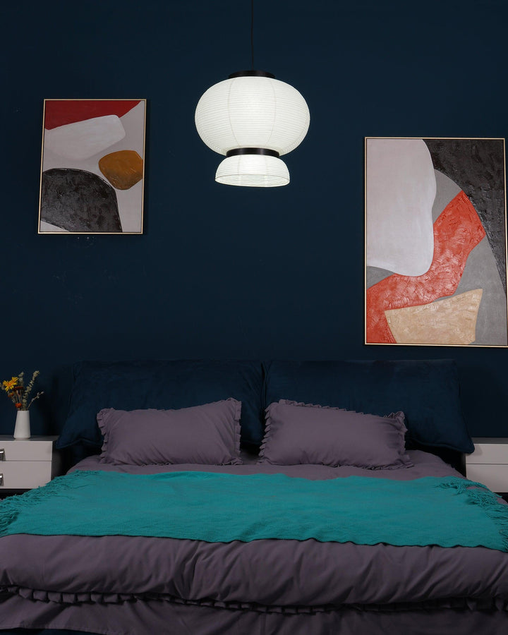 Lampa wisząca z papieru ryżowego Cocoon