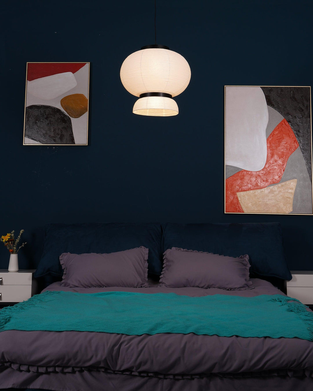 Lampa wisząca z papieru ryżowego Cocoon