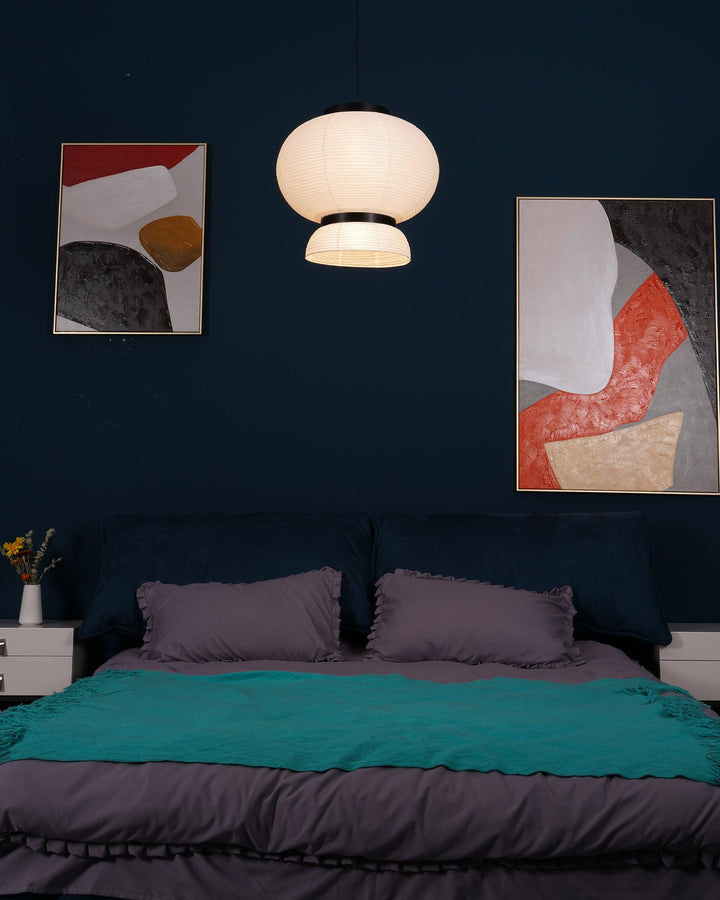 Lampa wisząca z papieru ryżowego Cocoon
