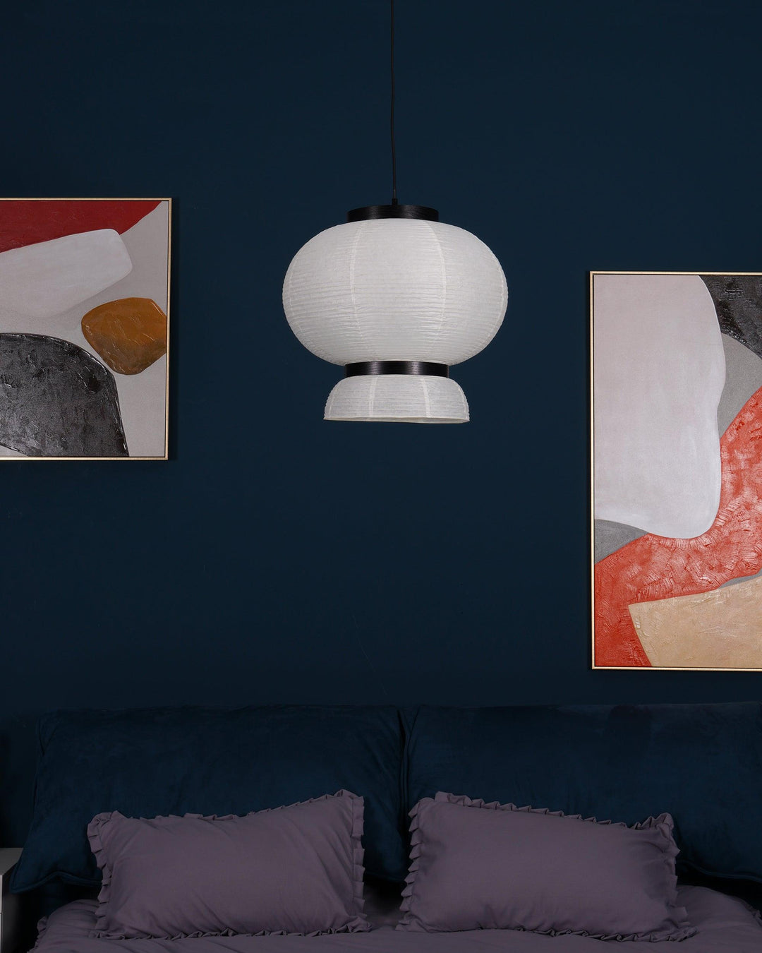 Lampa wisząca z papieru ryżowego Cocoon