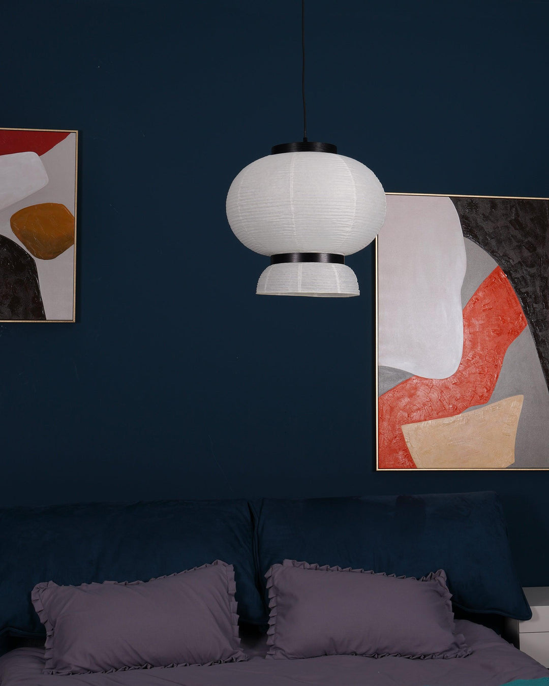 Lampa wisząca z papieru ryżowego Cocoon