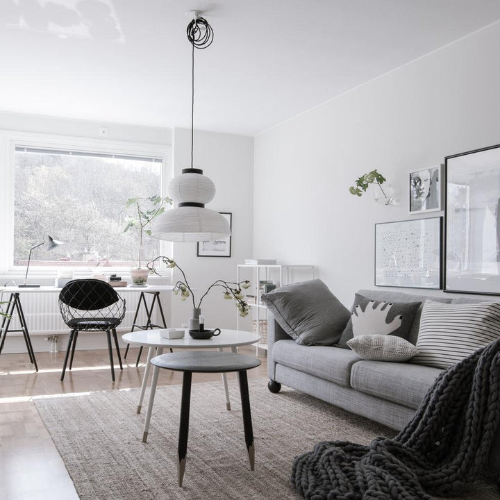 Lampa wisząca z papieru ryżowego Cocoon