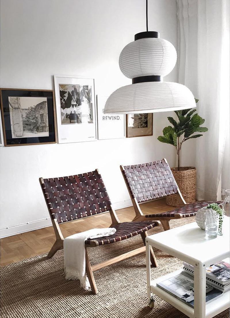 Lampa wisząca z papieru ryżowego Cocoon