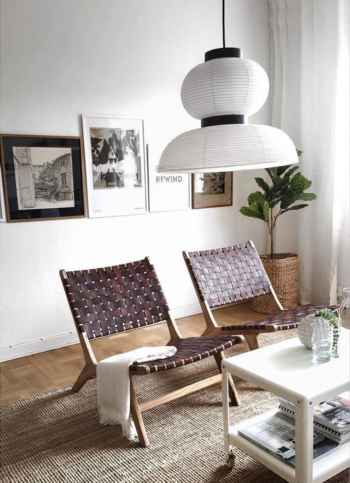 Lampa wisząca z papieru ryżowego Cocoon