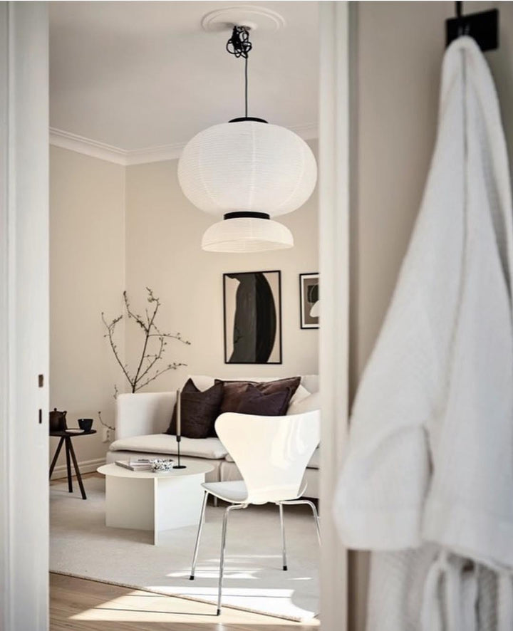 Lampa wisząca z papieru ryżowego Cocoon