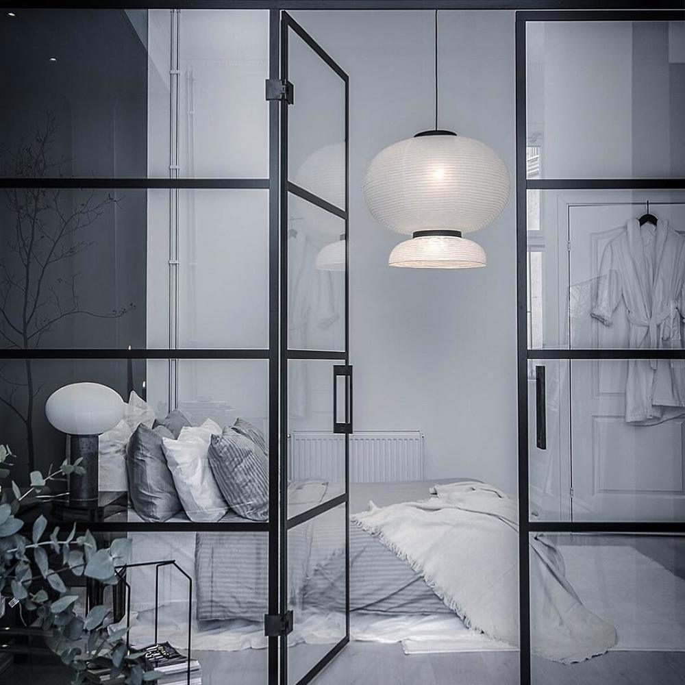 Lampa wisząca z papieru ryżowego Cocoon