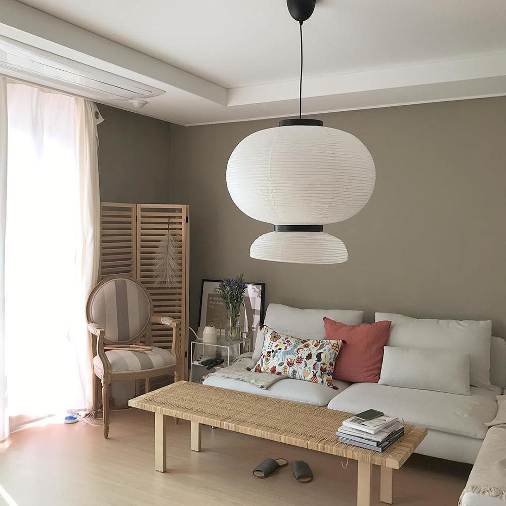 Lampa wisząca z papieru ryżowego Cocoon