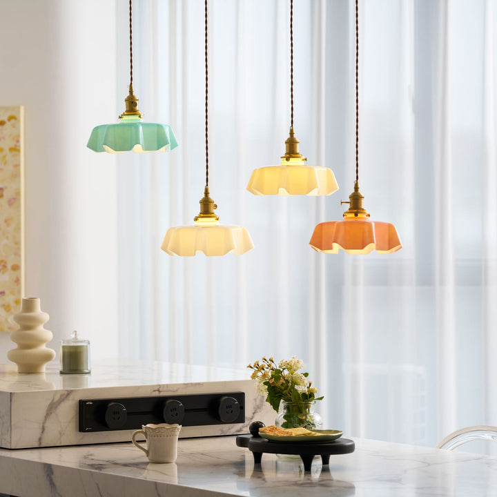 Francuska Lampa Wisząca Kwiatowa