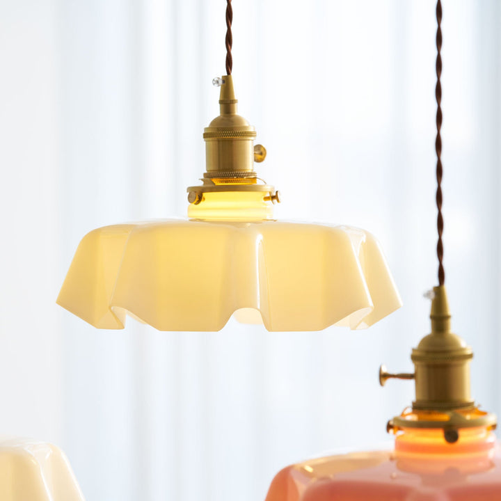 Francuska Lampa Wisząca Kwiatowa