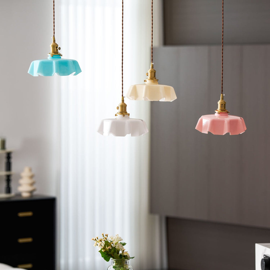 Francuska Lampa Wisząca Kwiatowa