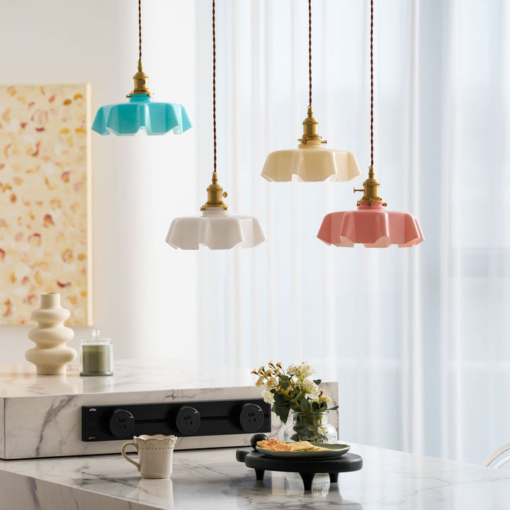 Francuska Lampa Wisząca Kwiatowa