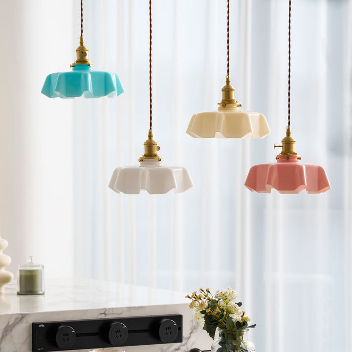 Francuska Lampa Wisząca Kwiatowa