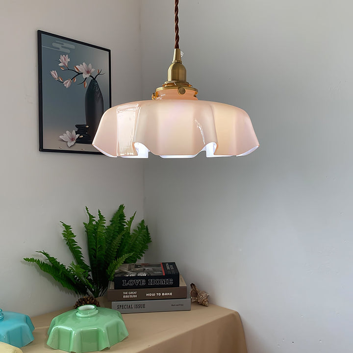 Francuska Lampa Wisząca Kwiatowa