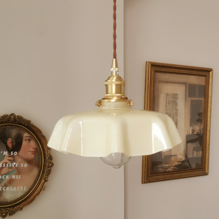 Francuska Lampa Wisząca Kwiatowa