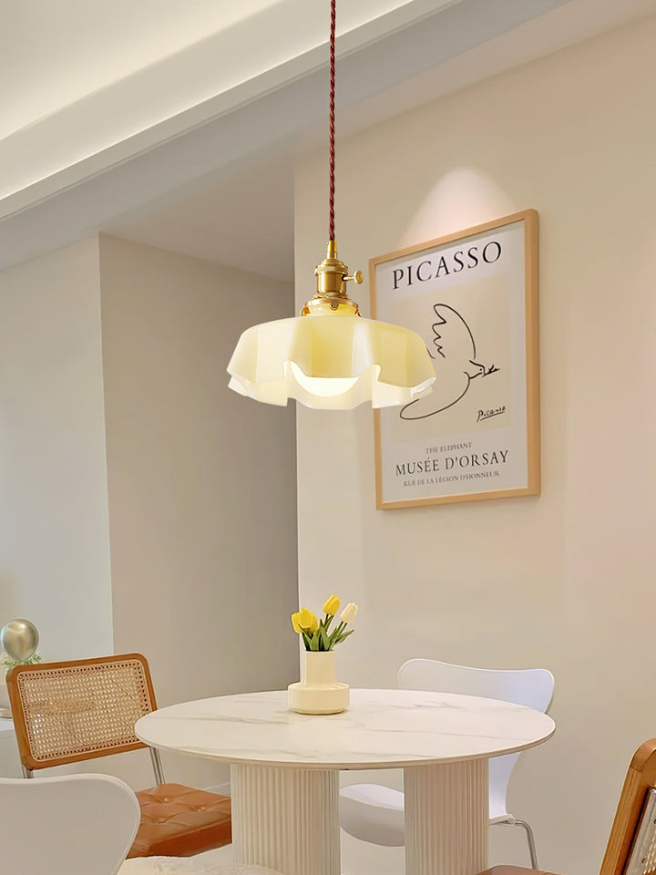 Francuska Lampa Wisząca Kwiatowa