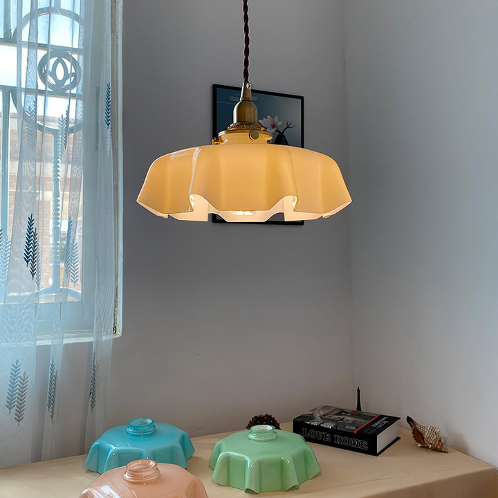 Francuska Lampa Wisząca Kwiatowa
