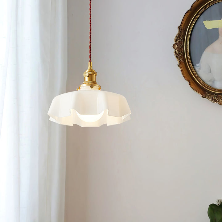 Francuska Lampa Wisząca Kwiatowa
