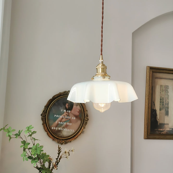 Francuska Lampa Wisząca Kwiatowa
