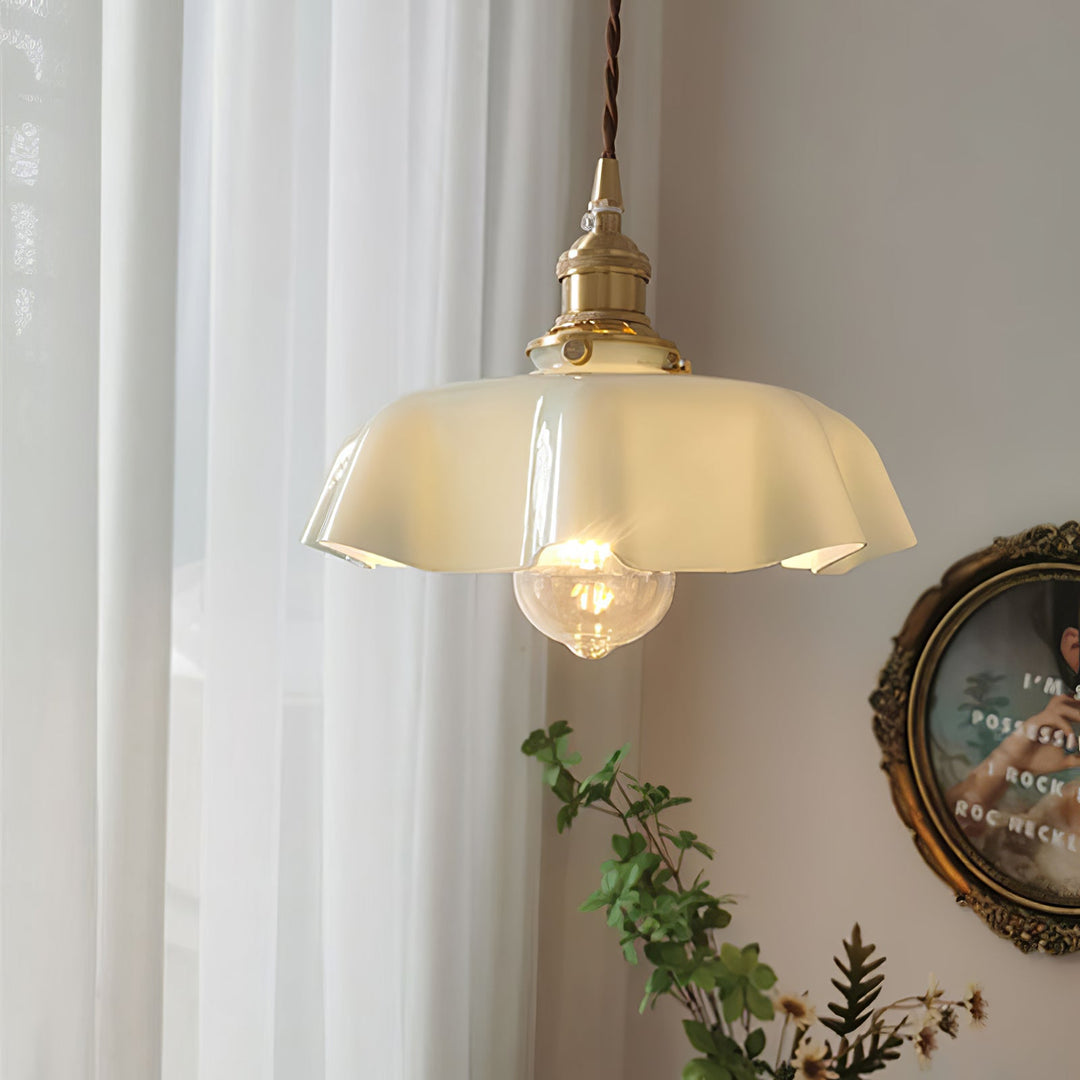 Francuska Lampa Wisząca Kwiatowa