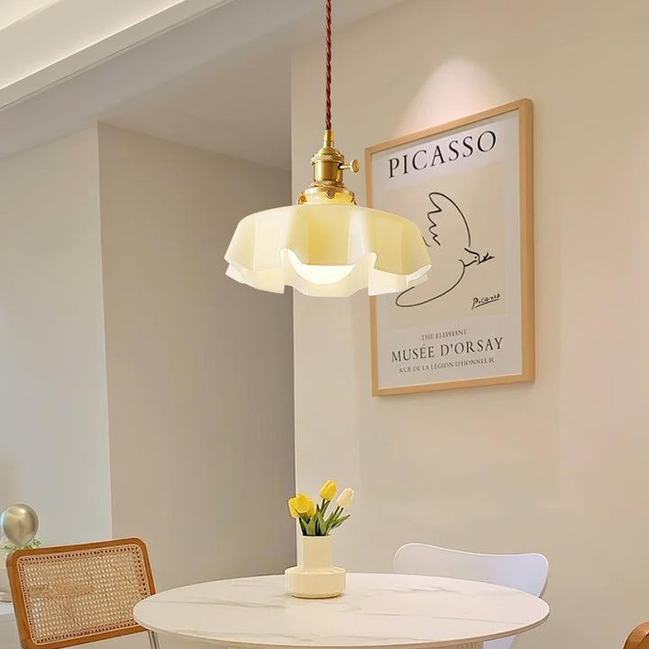 Francuska Lampa Wisząca Kwiatowa