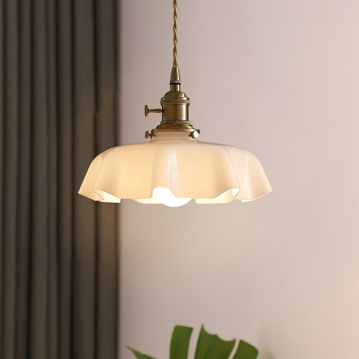 Francuska Lampa Wisząca Kwiatowa