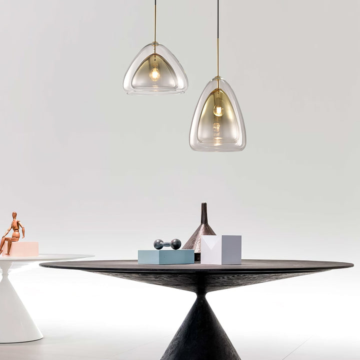 Futurystyczna Lampa Wisząca ze Szkła
