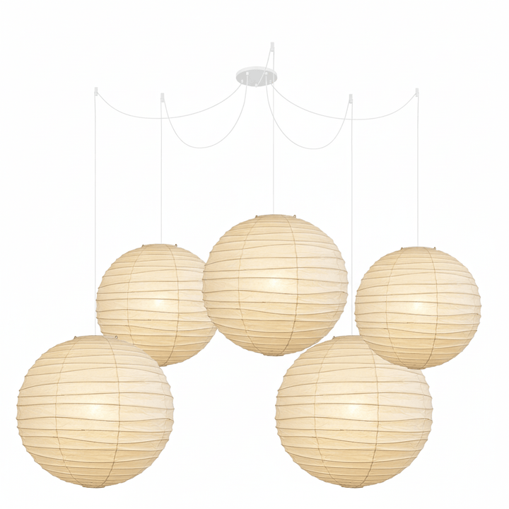 Lampa wisząca z papieru washi