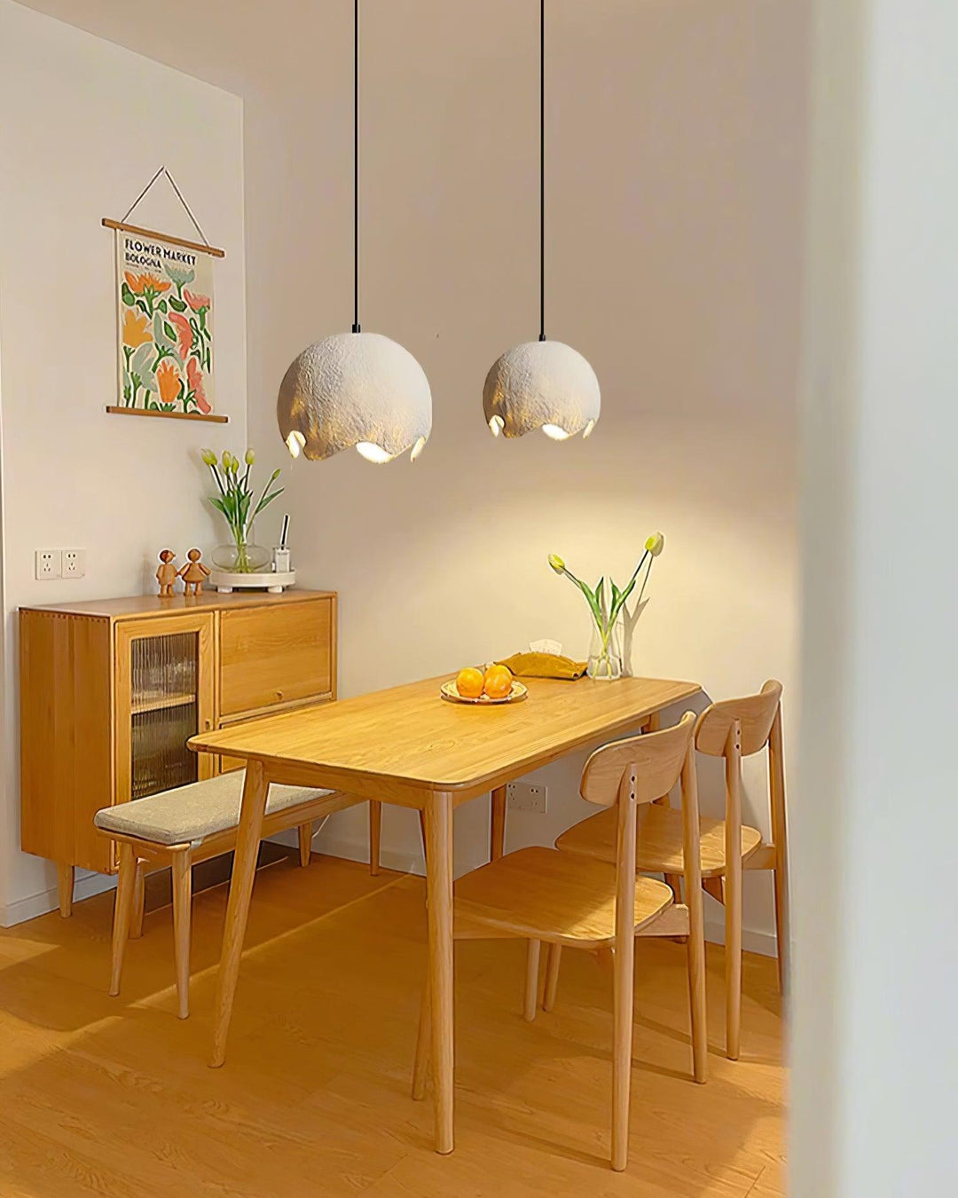 Geometryczny Wiszący Lampa z Żywicy