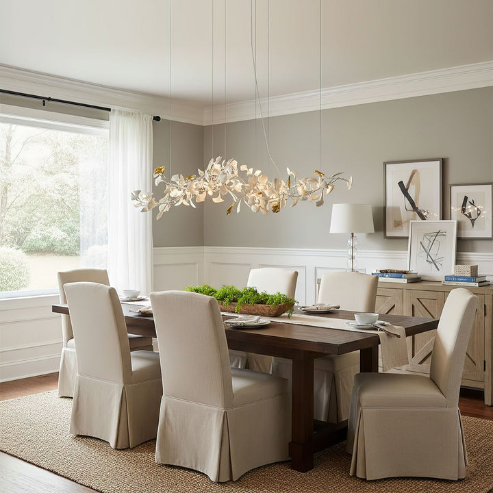 Porcelanowy żyrandol Gingko